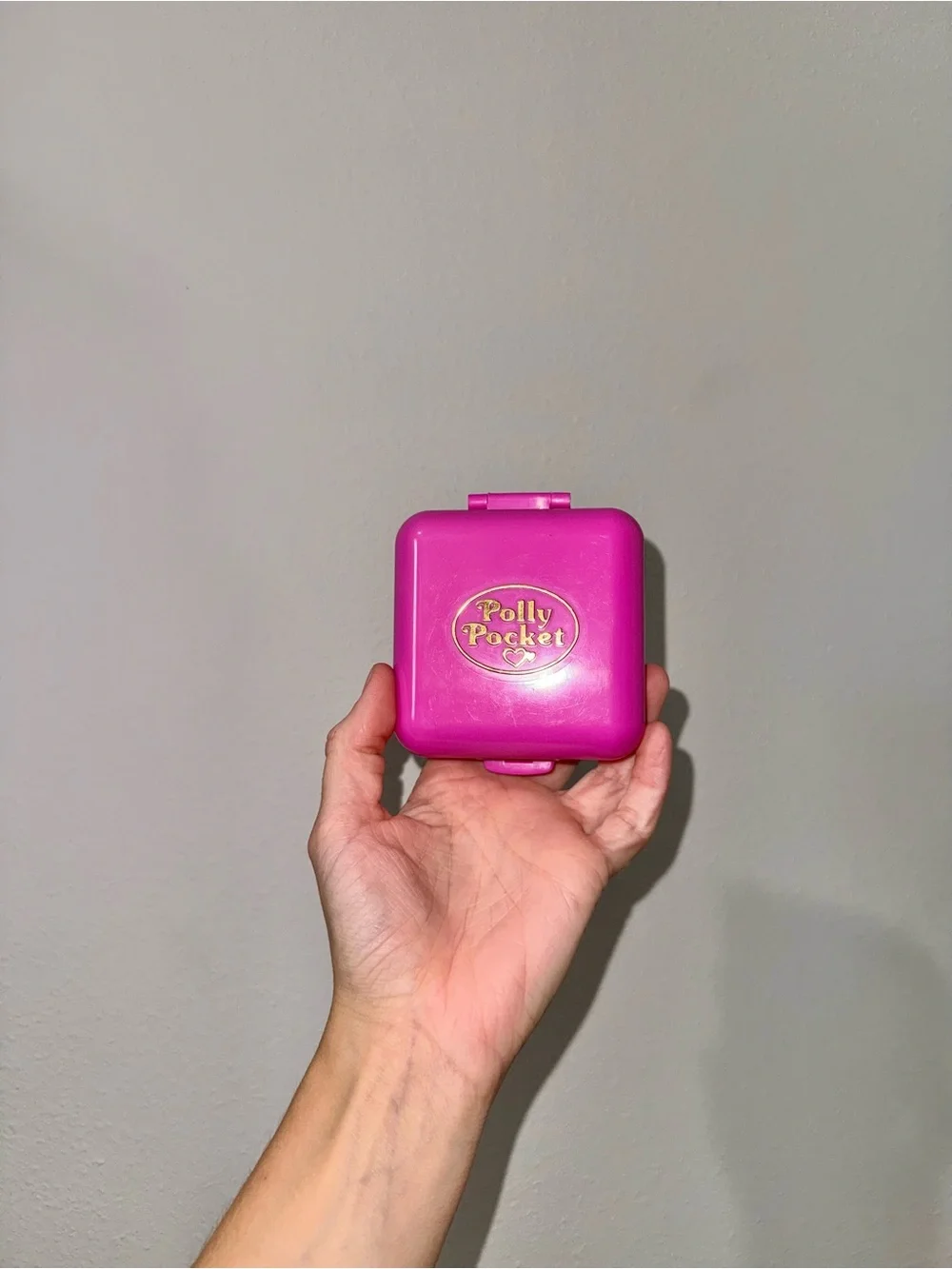 Vintage 1989 Polly Pocket Wild Zoo World Bluebird Pink Compact w/ Polly Doll